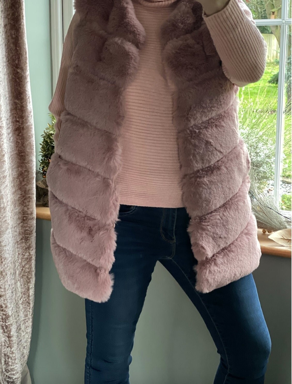 Made in Italy Faux Fur Baby Pink Gilet