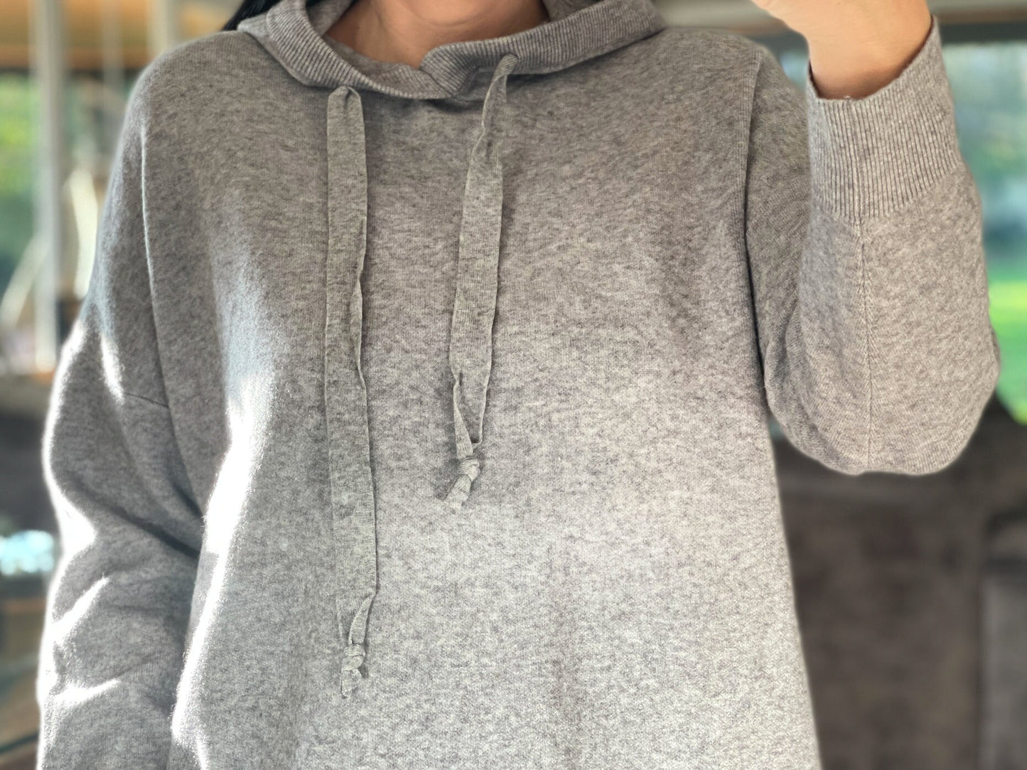 Made in Italy Ultimate Grey Rock and Roll Pearl Hoodie Loungewear