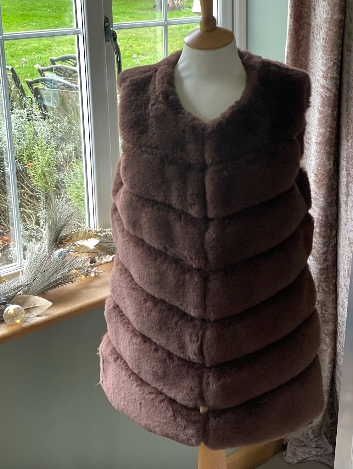 Made in Italy Chestnut Faux Fur Gilet