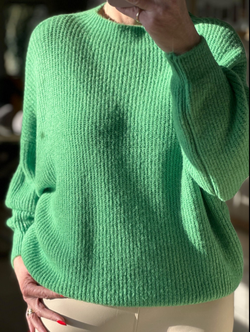 Made in Italy Bottle Green TurtleNeck Chunky Knit Jumper, Pullover, Sweater