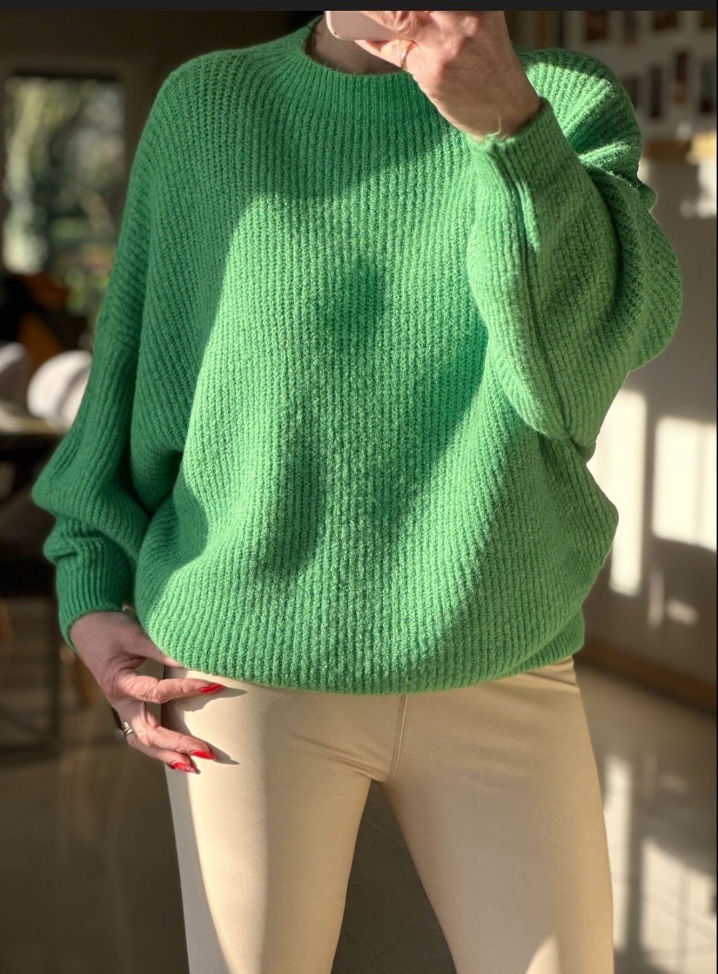 Made in Italy Bottle Green TurtleNeck Chunky Knit Jumper, Pullover, Sweater