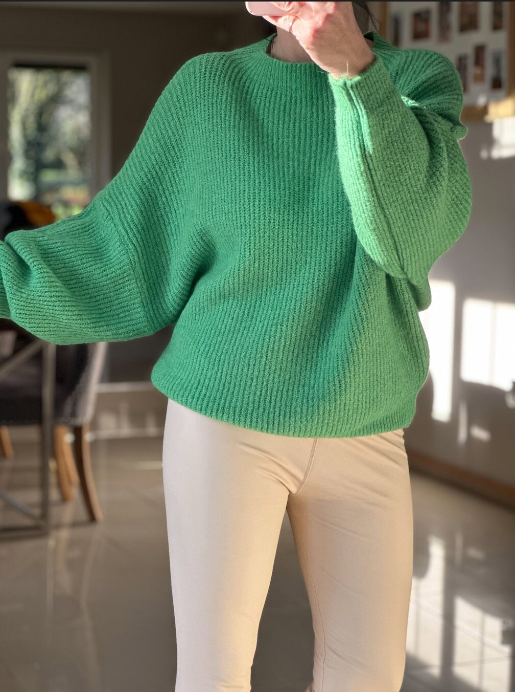 Made in Italy Bottle Green TurtleNeck Chunky Knit Jumper, Pullover, Sweater